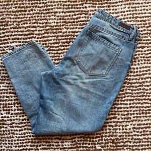 BlankNYC Madison Destroyed Hem Crop Jeans, size 31